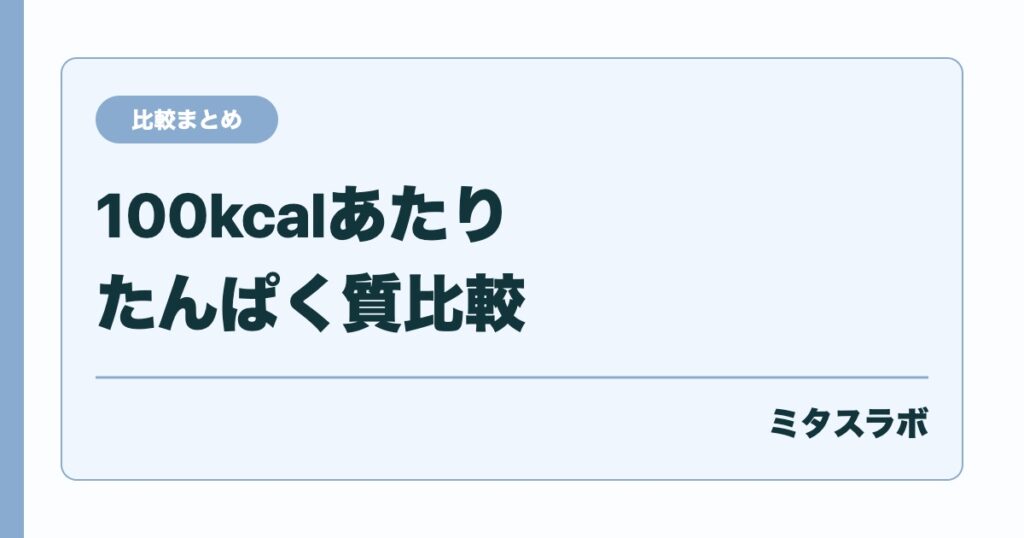 100kcalあたりのたんぱく質量ランキング コンビニ食品を効率よく...のイメージ