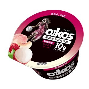 オイコス ライチ＆ピーチの商品パッケージ