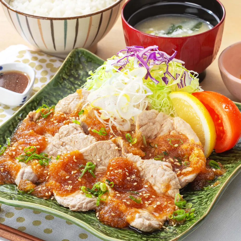 豚ヒレの冷しゃぶ  おろし柚香だれ